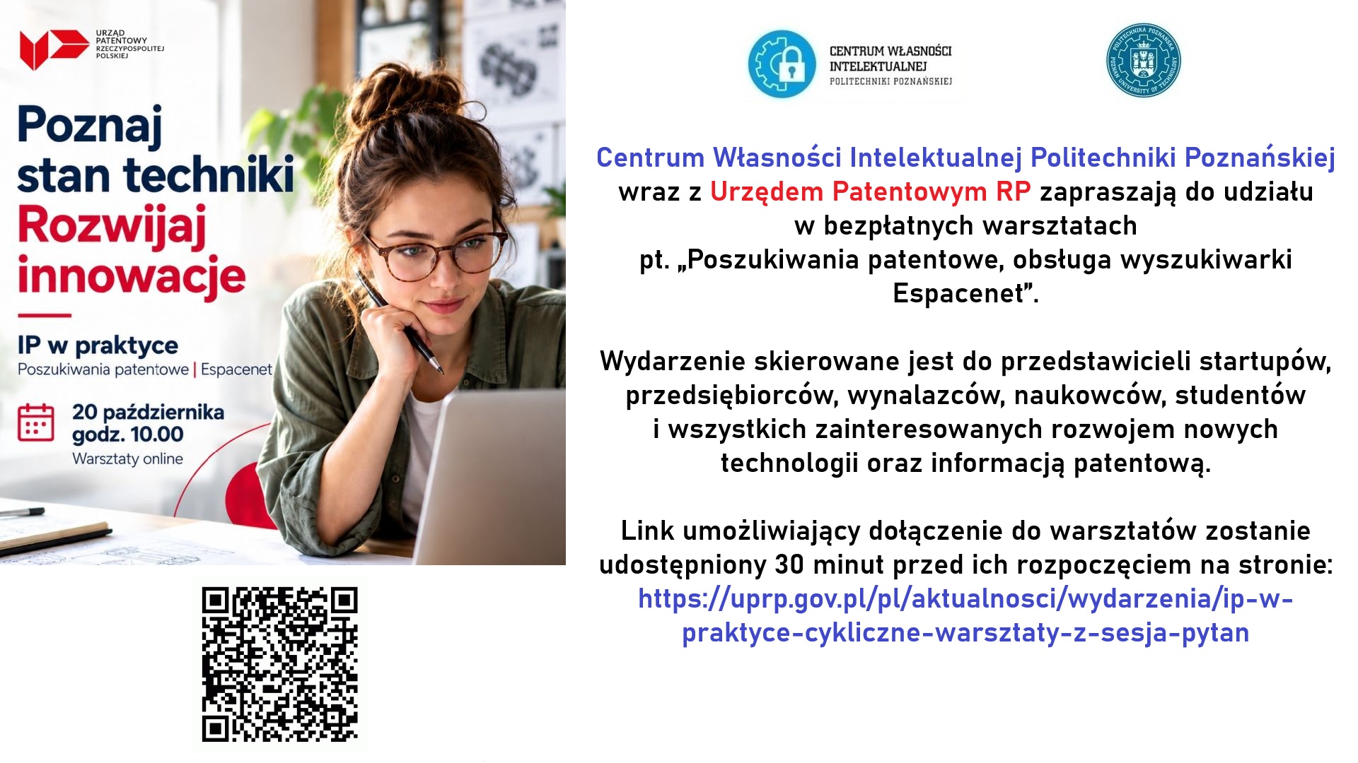 grafika zapowiadająca wydarzenie z kodem qr