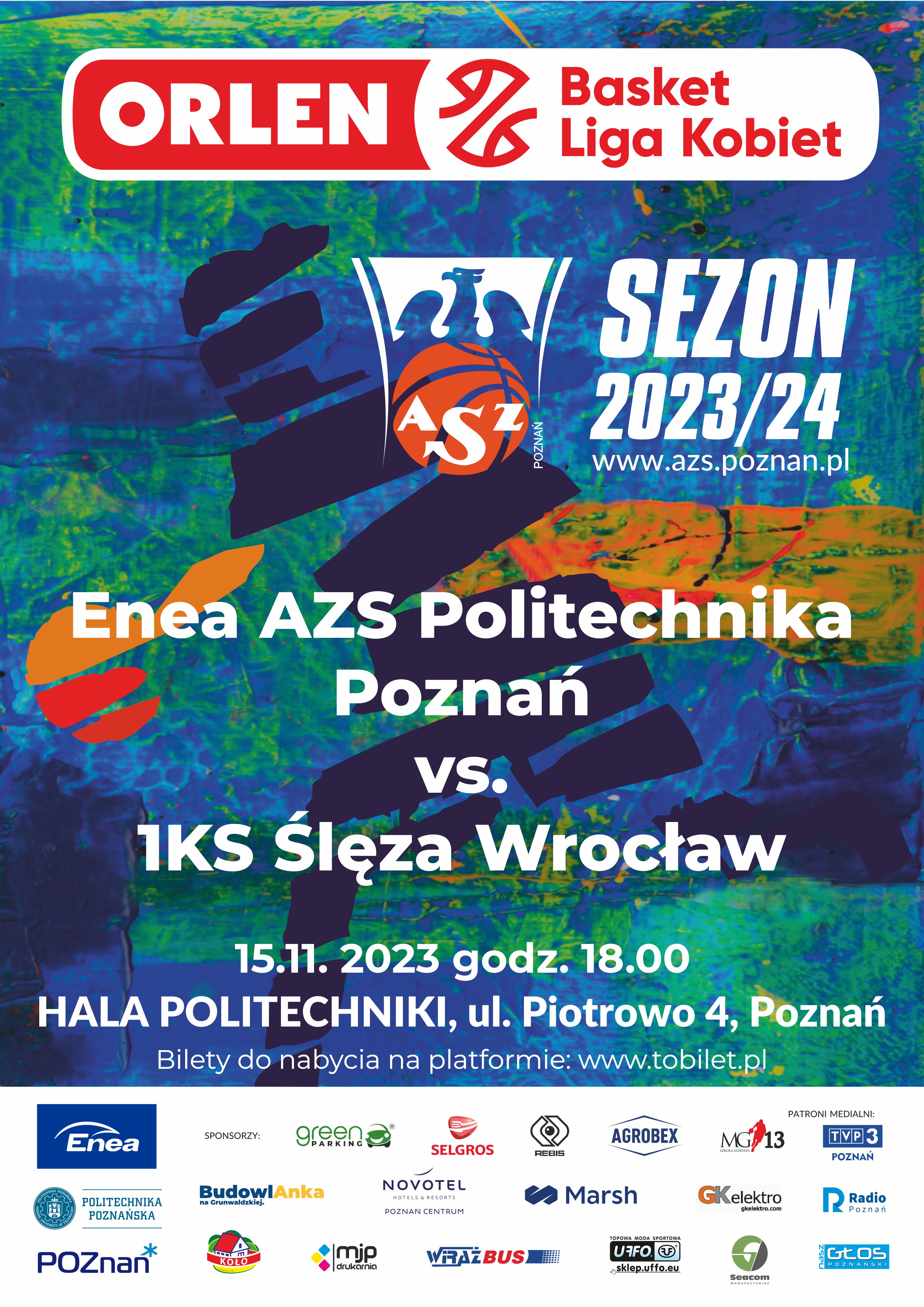 mecz Enea AZS Politechnika Poznań vs. 1KS Ślęza Wrocław, 15.11.2023 r. godz. 18.00