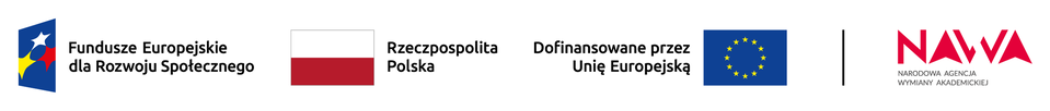 Logotypy programu Fundusze Europejskie dla Rozwoju Społecznego, Rzeczypospolitej Polskiej, Unii Europejskiej oraz Narodowej Agencji Wymiany Akademickiej