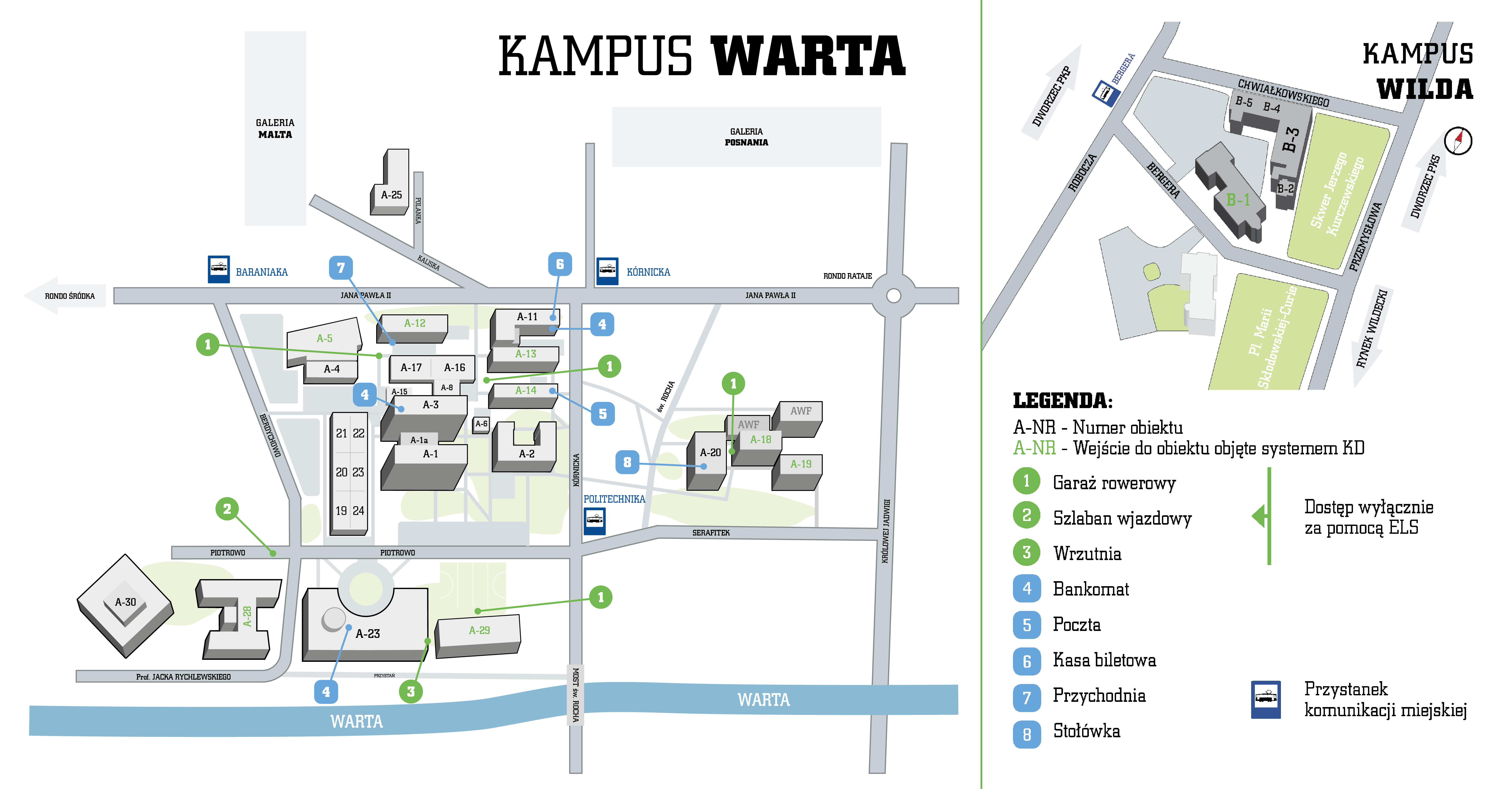 Mapa kampusu Warta i Wilda