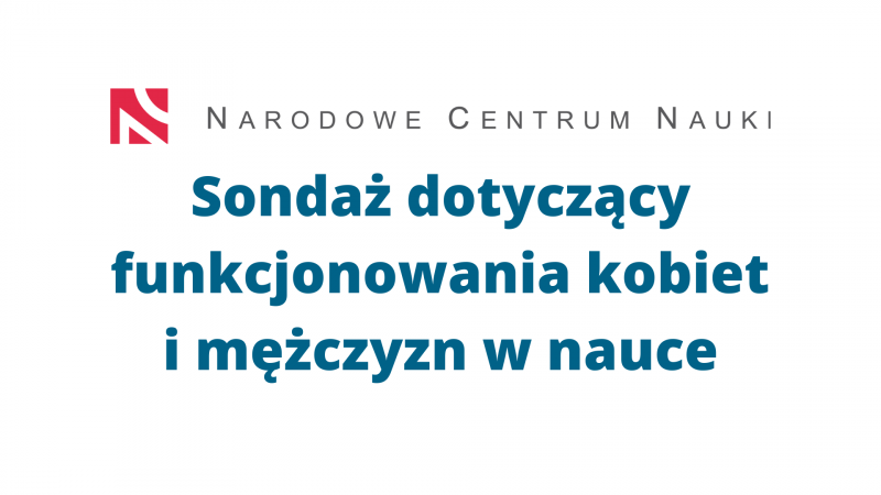 Sondaż dotyczący funkcjonowania kobiet  i mężczyzn w nauce