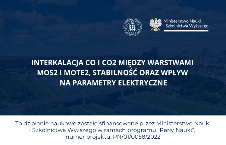 Interkalacja CO i CO2 między warstwami MoS2 i MoTe2, stabilność oraz wpływ na parametry elektryczne