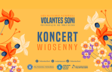 Plakat  koncertu wiosennego chóru PP