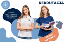 Grafika rekrutacyjna Politechniki Poznańskiej promująca studia stacjonarne I stopnia z hasłem „Aplikuj do 11 lipca”.