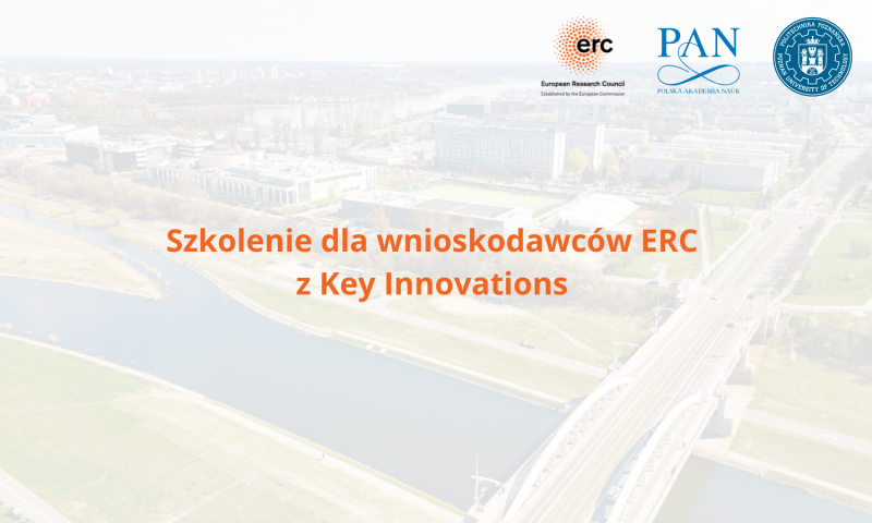 Informacja o szkoleniu ERC. Loga ERC, PAN i PP.
