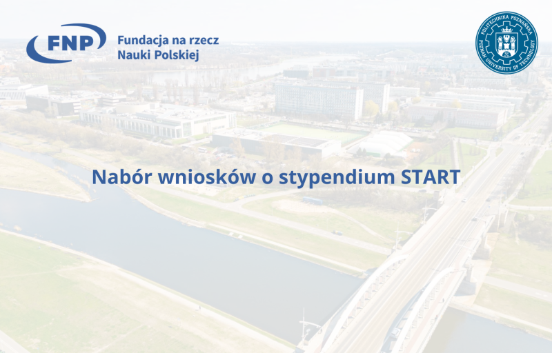logo FNP, logo PP, w tle kampus PP, napis Nabór wniosków START 2027