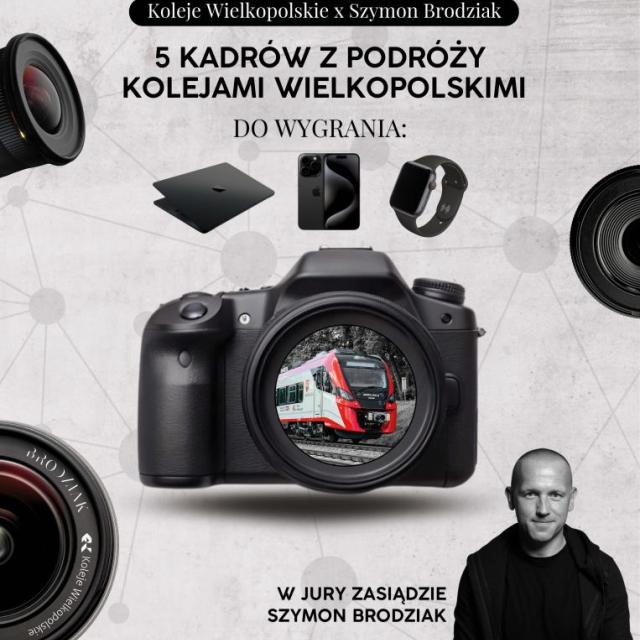 Plakat promujący konkurs "Pociąg do sztuki"